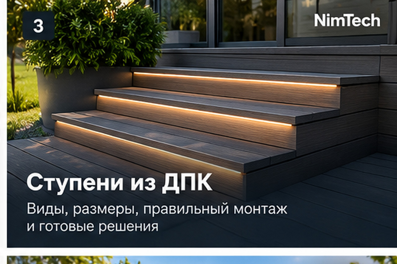 Ступени из ДПК: выбор и монтаж — иллюстрация к статье NimTech