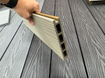 Фото товара: Террасная доска двухцветная NimTech GR пустотелая Co-Extrusion ДПК Пепел / Орех 22×142×4000 мм